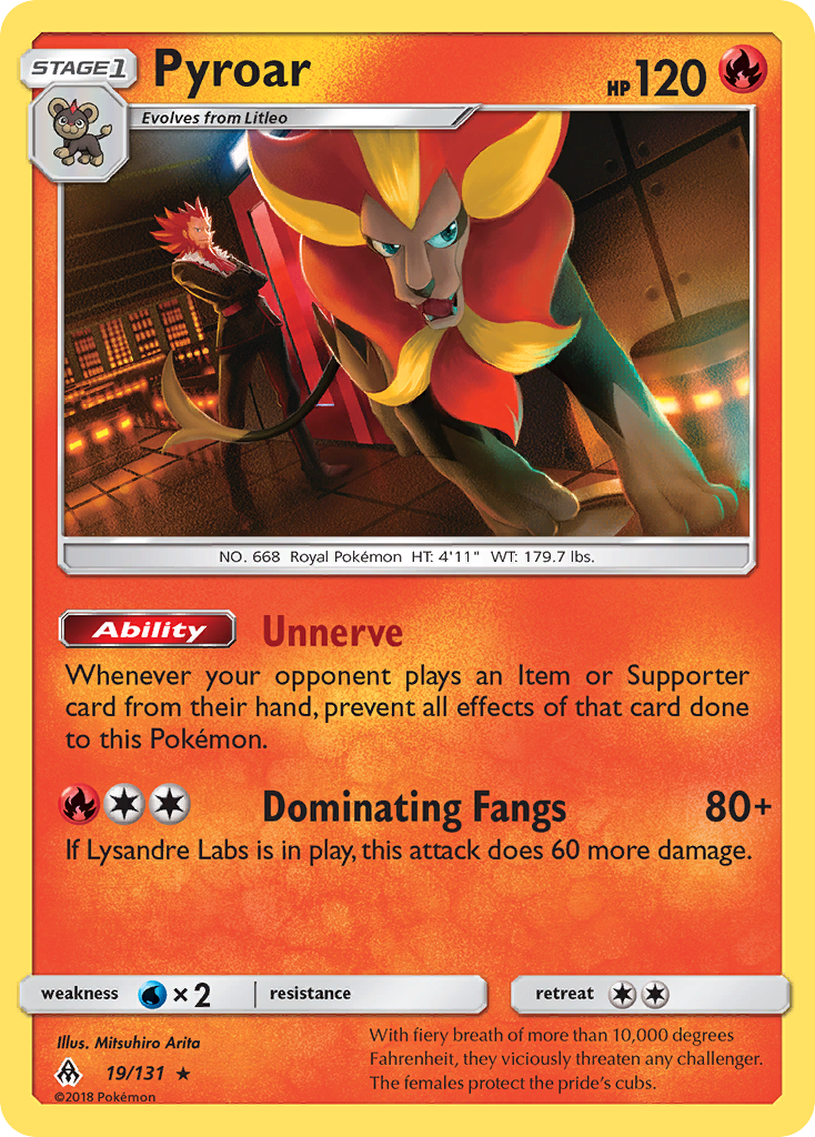 Forbidden Light Holo Pyroar #19/131